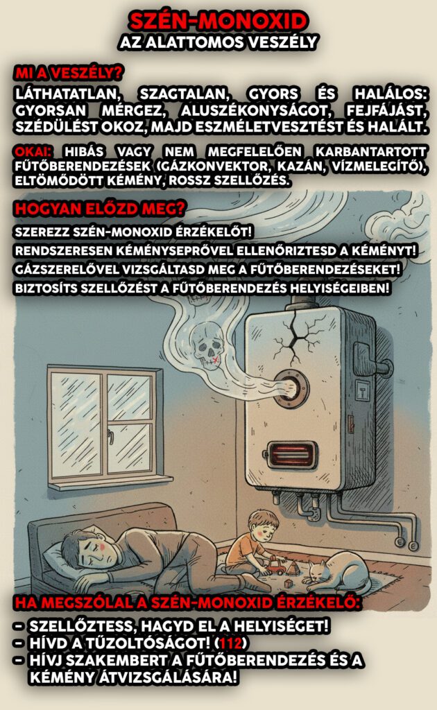 CO veszély plakát